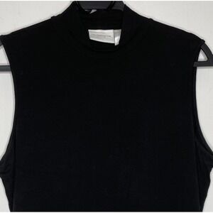 liz claiborne Stretch Mock Neck Tank Top Sleeveless Black Women's Large